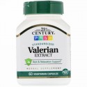 21st Century, Valerian Extract, Standardized, 60 Vegetarian Capsules