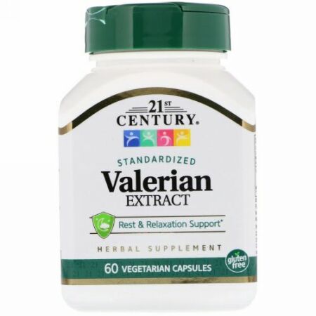 21st Century, Valerian Extract, Standardized, 60 Vegetarian Capsules