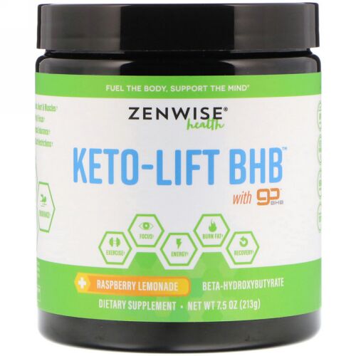 Zenwise Health, ケトリフトBHB、ベータヒドロキシ酪酸、ラズベリーレモネード7、7.5 oz (213 g)